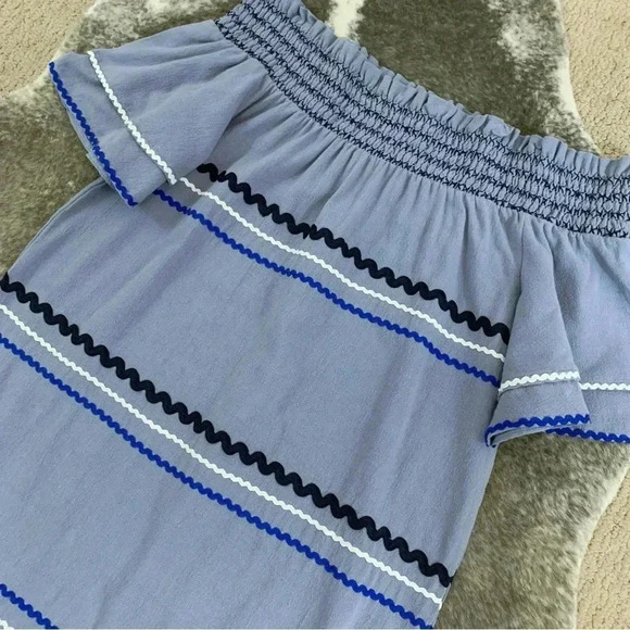 Mud Pie Ric Rac Off The Shoulder Dress - Picture 3 of 11